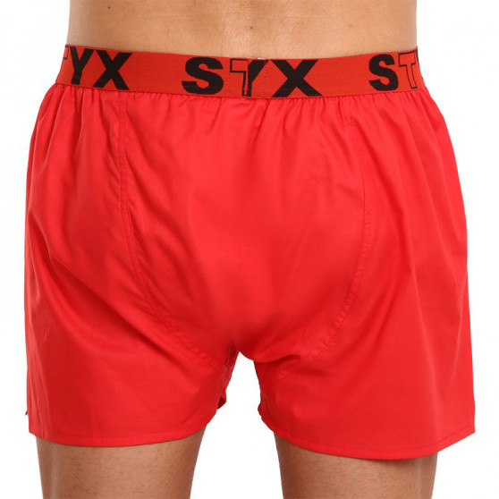 Piros férfi klasszikus boxeralsó Styx sport gumi (B1064)