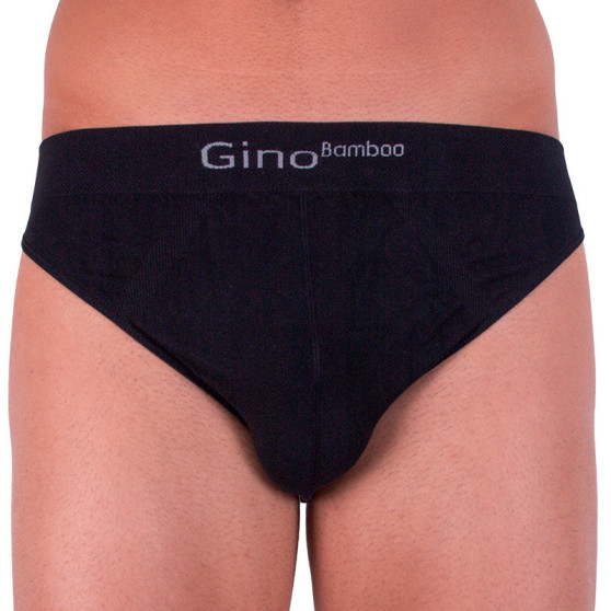 Csomagolás nélkül - Férfi alsónadrág Gino bambusz fekete (50003)