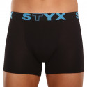 Fekete long férfi boxeralsó Styxsport gumi (U961)