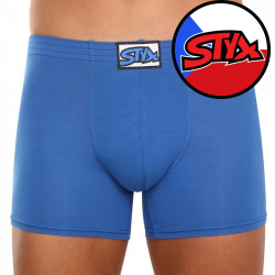 Kék long férfi boxeralsó Styx klasszikus gumival (F967)