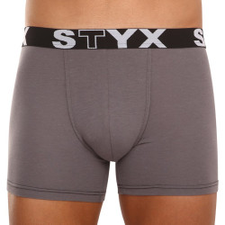 Sötét szürke long férfi boxeralsó Styx sport gumi (U1063)