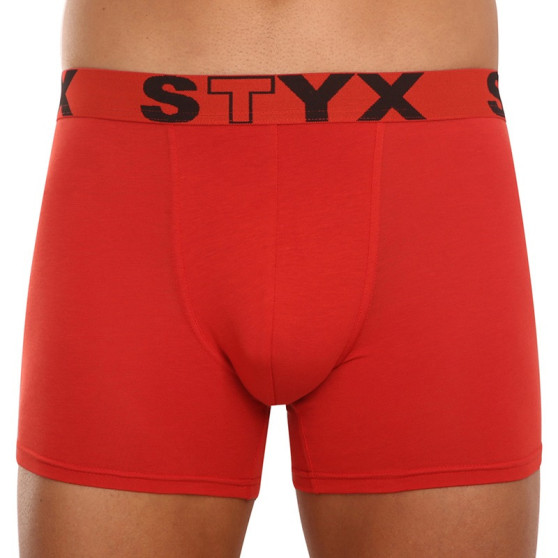 Piros long férfi boxeralsó Styxsport gumival (U1064)