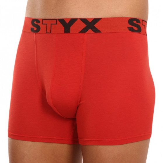 Piros long férfi boxeralsó Styxsport gumi (U1064)