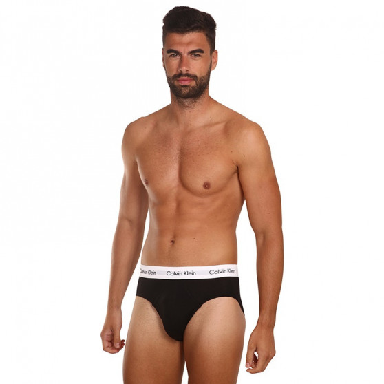 3PACK Fekete Calvin Klein férfi slip alsónadrág (U2661G-001)