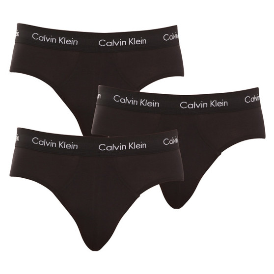 3PACK Fekete Calvin Klein férfi slip alsónadrág (U2661G-XWB)