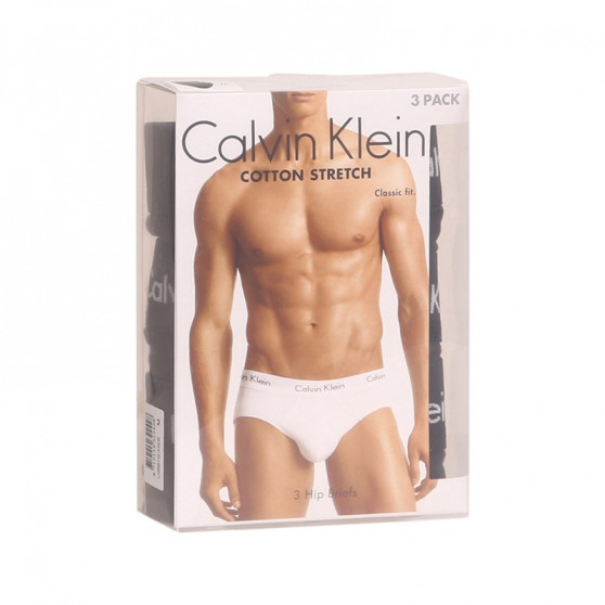 3PACK fekete Calvin Klein férfi slip alsónadrág (U2661G-XWB)