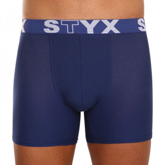 3PACK Kék long férfi boxeralsó Styx sport gumi (U9676869)