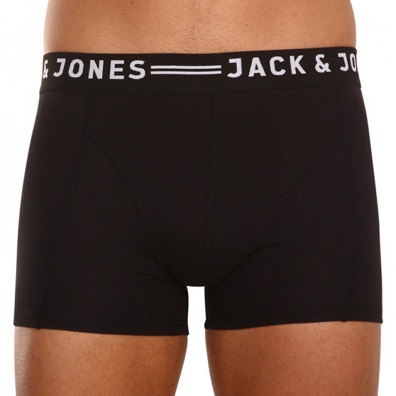 3PACK fekete Jack and Jones férfi boxeralsó (12081832 - black/black)