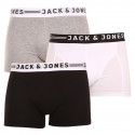 3PACK tarka Jack and Jones férfi boxeralsó (12081832 - light grey)