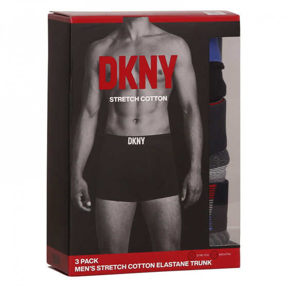 3PACK Hinton sokszínű DKNY férfi boxeralsó (U5_6660_DKY_3PKB)