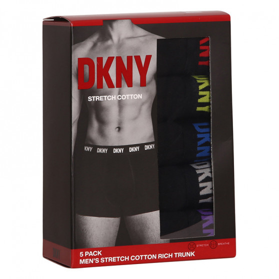 5PACKScottsdale fekete DKNY férfi boxeralsó (U5_6686_DKY_5PKA)