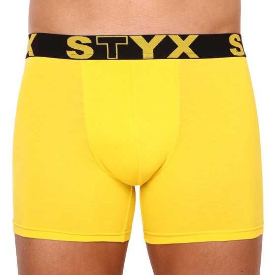 Férfi boxeralsó Styx hosszú sport gumi sárga (U1068)
