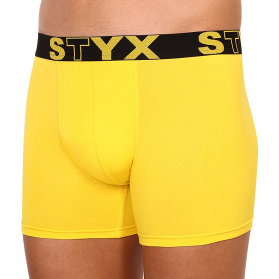 Férfi boxeralsó Styx hosszú sport gumi sárga (U1068)