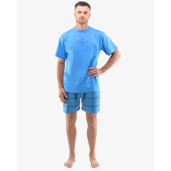 Gino Kék  férfi pizsama (79136-DBMDxG)