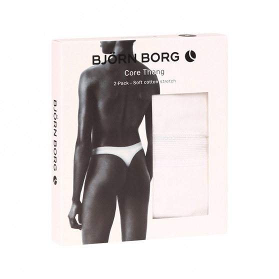2PACK fehér Bjorn Borg női tanga (10000162-MP002)