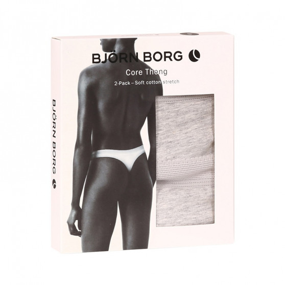 2PACK szürke Bjorn Borg női tanga (10000162-MP003)