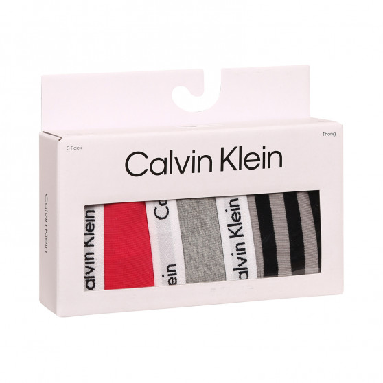 3PACK tarka Calvin Klein női tanga (QD3587E-658)
