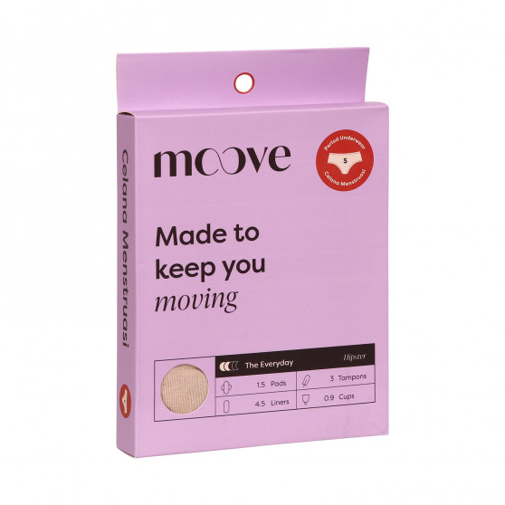 Moove bézs menstruációs bambusz  női alsók (PHPMDR-ND)