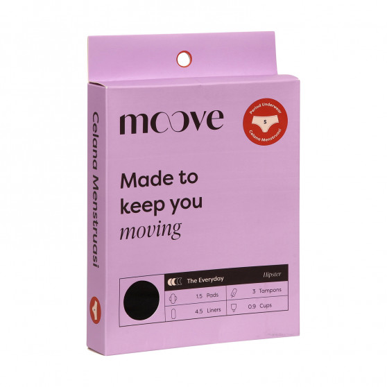 Moove Fekete menstruációs bambusz  női alsók (PHPMDR-BK)
