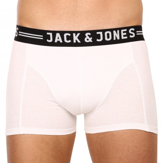 3PACK fehér Jack and Jones férfi boxeralsó (12081832)
