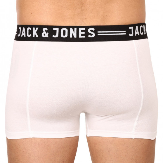 3PACK fehér Jack and Jones férfi boxeralsó (12081832)