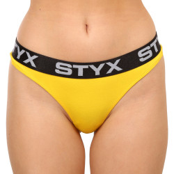 Női tanga Styx sportos gumi sárga (IT1068)
