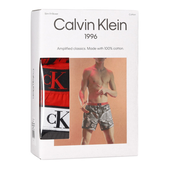 3PACK tarka Calvin Klein férfi klasszikus boxeralsó (NB3412A-DRM)