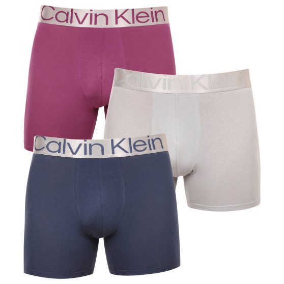 3PACK tarka Calvin Klein férfi boxeralsó (NB3131A-C7Y)