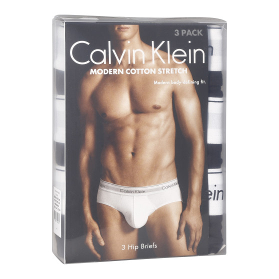 3PACK Fekete Calvin Klein férfi slip alsónadrág (NB2379A-001)