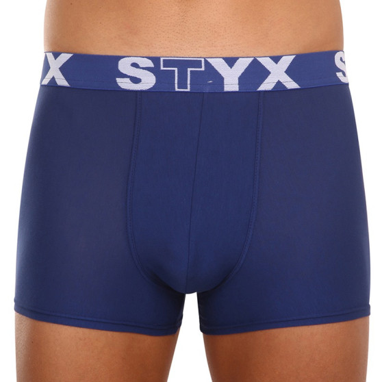 3PACK Kék férfi boxeralsó Styx sport gumival (3G96789)