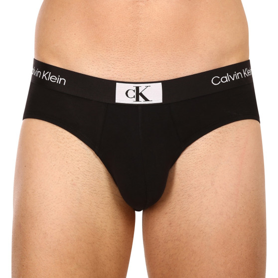 3PACK Fekete Calvin Klein férfi slip alsónadrág (NB3527A-UB1)