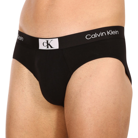 3PACK Fekete Calvin Klein férfi slip alsónadrág (NB3527A-UB1)