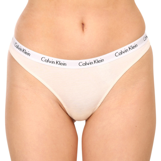 3PACK tarka Calvin Klein női tanga (QD3587E-CFU)