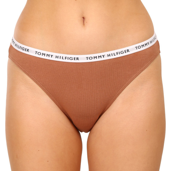 3PACK nagyméretű tarka Tommy Hilfiger női alsók (UW0UW04023 0R2)