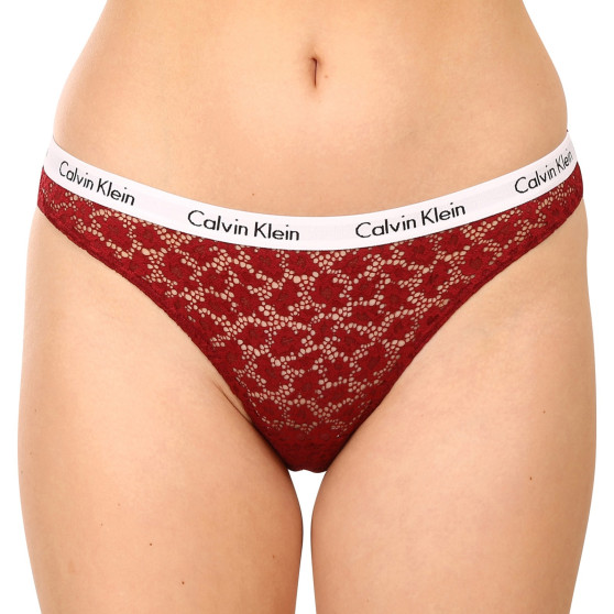 3PACK nagyméretű tarka Calvin Klein női alsók (QD3975E-6VY)