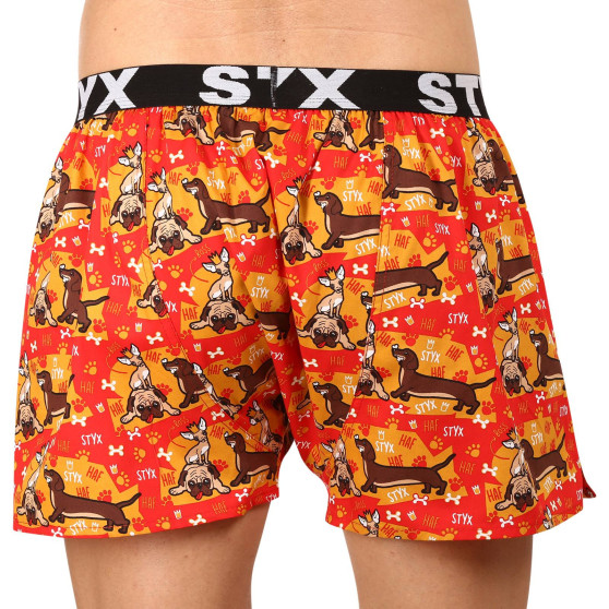 férfi klasszikus boxeralsó Styx art sport gumi kutyák (B1554)