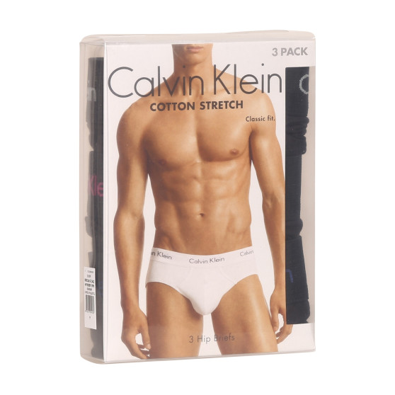 3PACK Fekete Calvin Klein férfi slip alsónadrág (U2661G-CAQ)