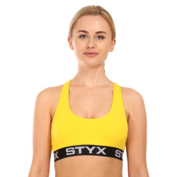 Női melltartó Styx sport sárga (IP1068)