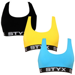 Styx Fekete sport  női melltartó (IP960)