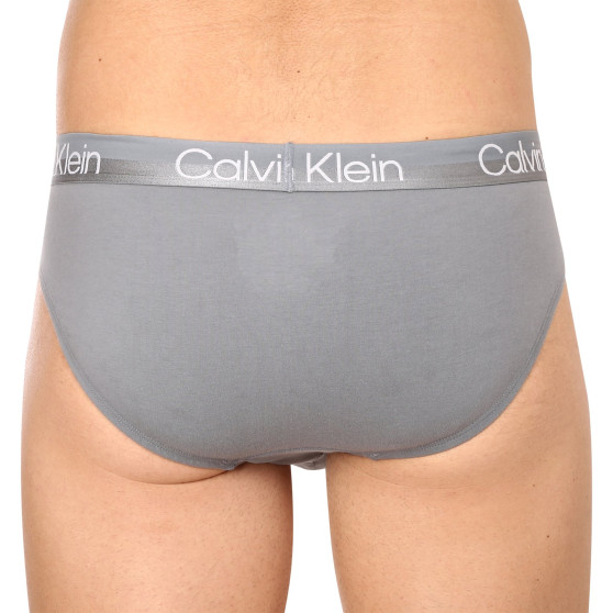 3PACK Férfi slip alsónadrág Calvin Klein tarka (NB2969A-CBB)