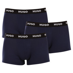 3PACK sötétkék Hugo Boss férfi boxeralsó (50469786 410)