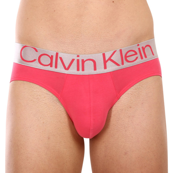 3PACK Férfi slip alsónadrág Calvin Klein tarka (NB3129A-C7Z)