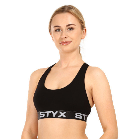Styx Fekete sport  női melltartó (IP960)