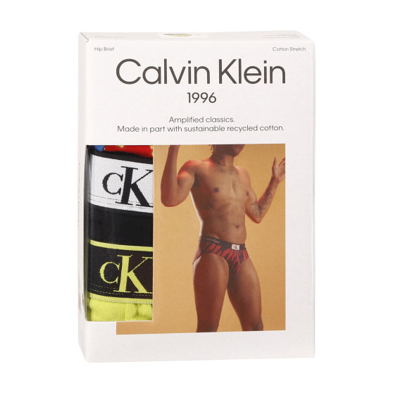 3PACK Férfi slip alsónadrág Calvin Klein tarka (NB3527A-DY0)