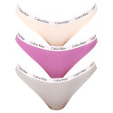3PACK nagyméretű tarka Calvin Klein női alsók (QD3801E-CFU)