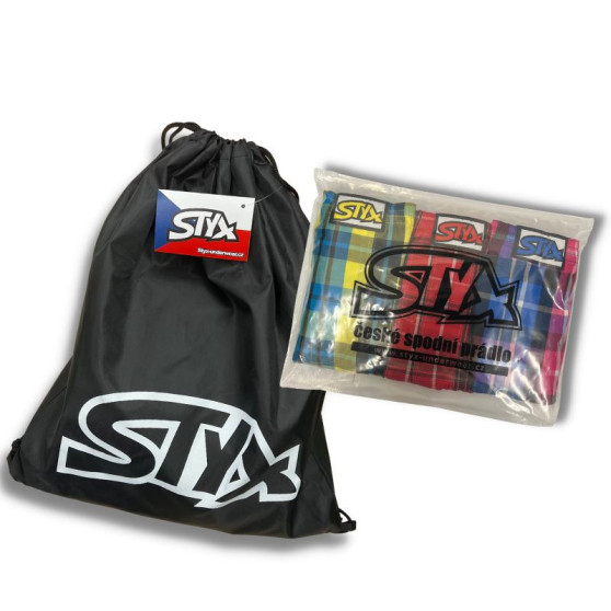 5PACK férfi klasszikus boxeralsó Styx art klasszikus gumi nagyméretű többszínű (5E1123456)
