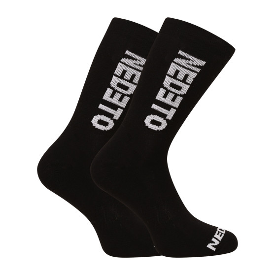 3PACK fekete hosszú Nedeto zokni (3NDTP001-brand)