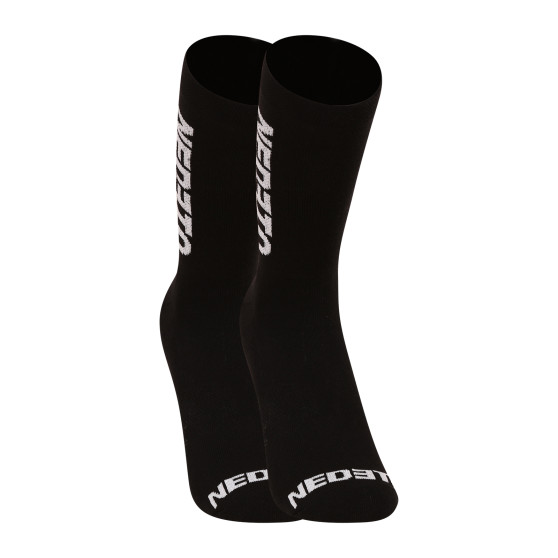 5PACK fekete hosszú Nedeto zokni (5NDTP001-brand)