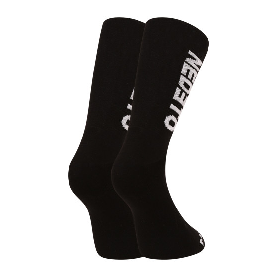 5PACK fekete hosszú Nedeto zokni (5NDTP001-brand)