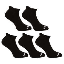 5PACK Fekete rövid Nedeto zokni (5NDTPN001-brand)
